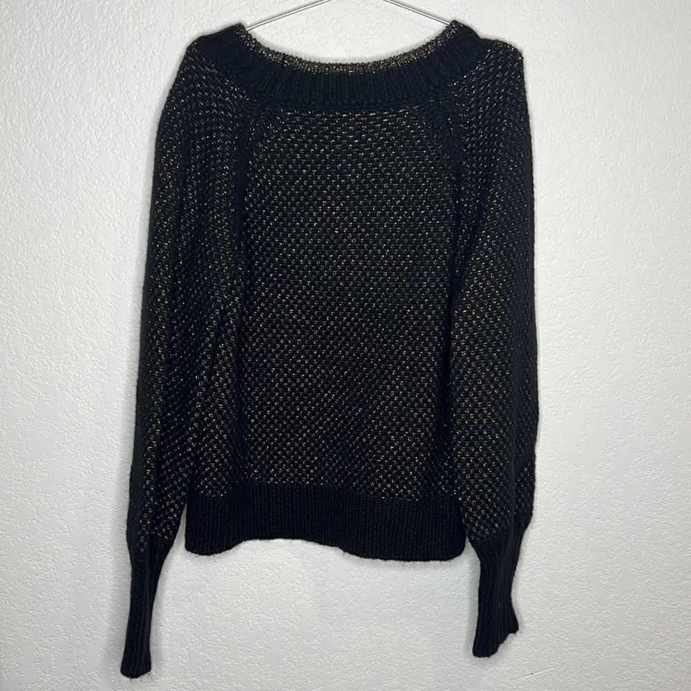 NWT Veronica Beard Mirnie Metallic V-Neck Sweater Relaxed Oversized XL - Picture 8 of 17